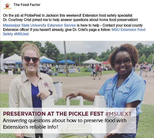 A Facebook post two women, smiling, with tents behind them