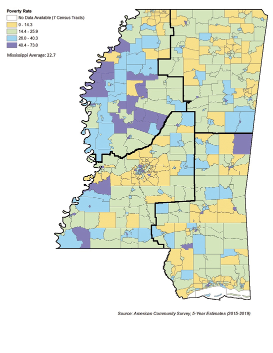 Image of map of Mississippi, description in caption.