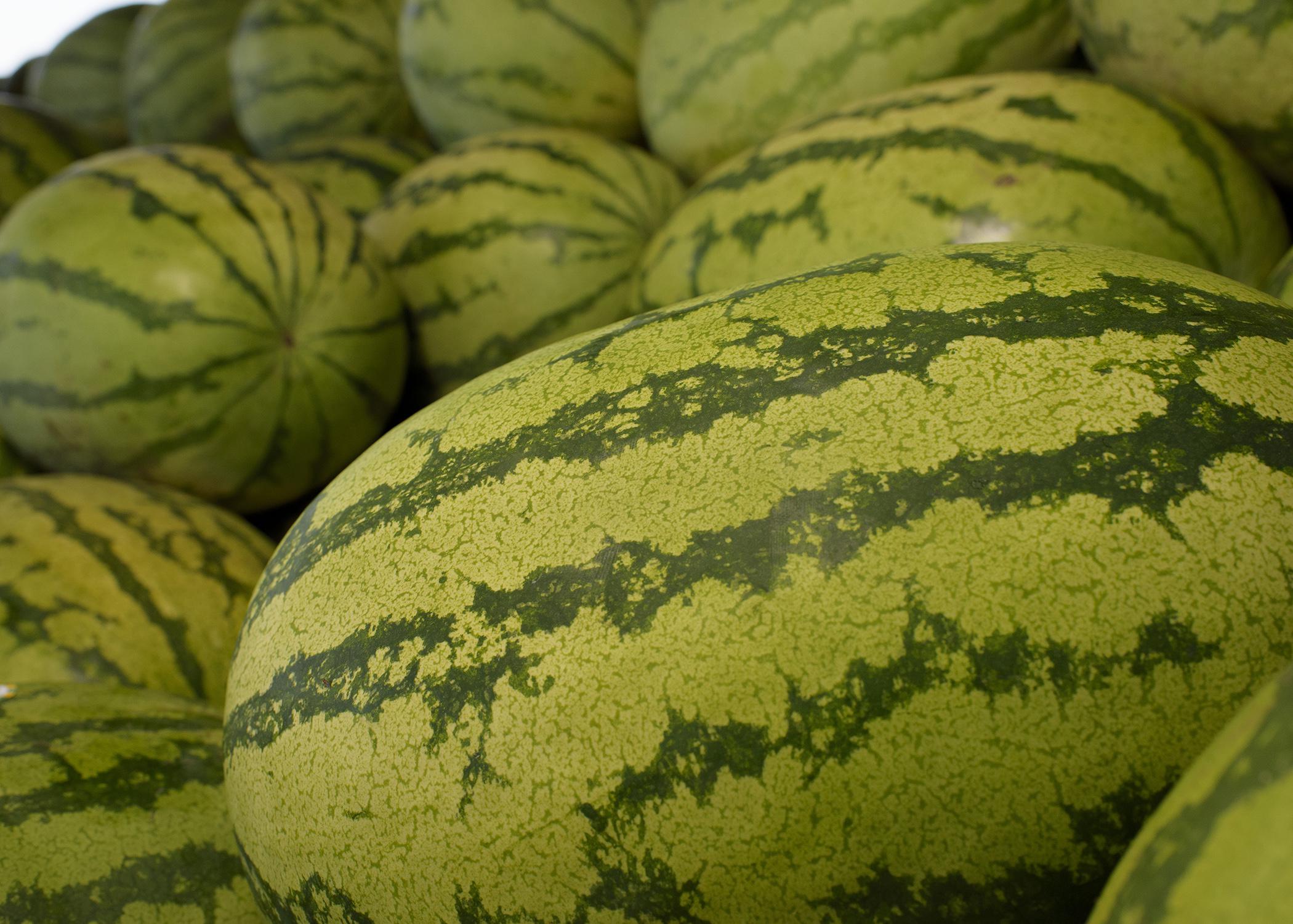 closeup of watermelons