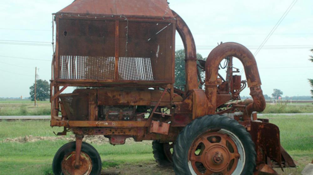 Old cotton harvester.