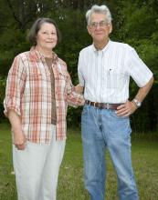 Glover and Imogene Triplett recently endowed a chair in the Mississippi State University Department of Plant and Soil Sciences. The endowment will support farming-systems research in Mississippi. (Photo by Russ Houston)