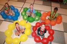 This year's Cloverbud Camp theme focused on the London Olympics, and the 5- to 8-year-old participants built robots, engaged in athletic events and learned about science and technology. Pictured from left, back row: Kylie Headley, Eric Mellin and Trukyra Lawrence, all of Starkville. Front row: Ethan Hicks of Starkville and Carter Kimzey of Columbus. (Submitted Photo)