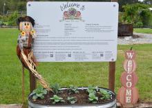 A sign announces Rosie’s Garden.