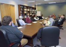 A group of sweet potato growers was among more than 230 commodity producers in northeast Mississippi who shared their research and outreach needs with Mississippi State University specialists, researchers and administrators during the annual Producer Advisory Council meeting Feb. 18 in Verona, Mississippi. (Photo by MSU Extension Service, Kevin Hudson)