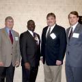 Newly elected Mississippi supervisors attended a training session held by Mississippi State University Extension Service's Center for Governmental Training and Technology in December. Leaders at the meeting included from left: Joe Street, associate director of MSU's Extension Service; Charles Selmon, president of the Mississippi Supervisors' Association; Gary Jackson, director of MSU's Extension Service; and Sumner Davis, interim leader for the Center for Governmental Training and Technology. (Photo by Kat 