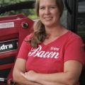 Brittany Reyer of Reyer Farms in Lena grows seasonal produce, free-range chickens for egg production, and pasture-raised heritage-breed pigs and cattle. (Photo by MSU Ag Communications/Kevin Hudson)