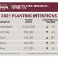 Graphic showing 2021 planting intentions