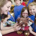 Children who attend the annual Mississippi State University College of Veterinary Medicine Open House get many opportunities to participate in hands-on activities and demonstrations. (Photo by MSU College of Veterinary Medicine/Tom Thompson)