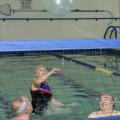 Adults enjoy a friendly game of water volleyball as they aim for at least 150 minutes of moderate exercise each week. (MSU Extension Service file photo/Kevin Hudson)